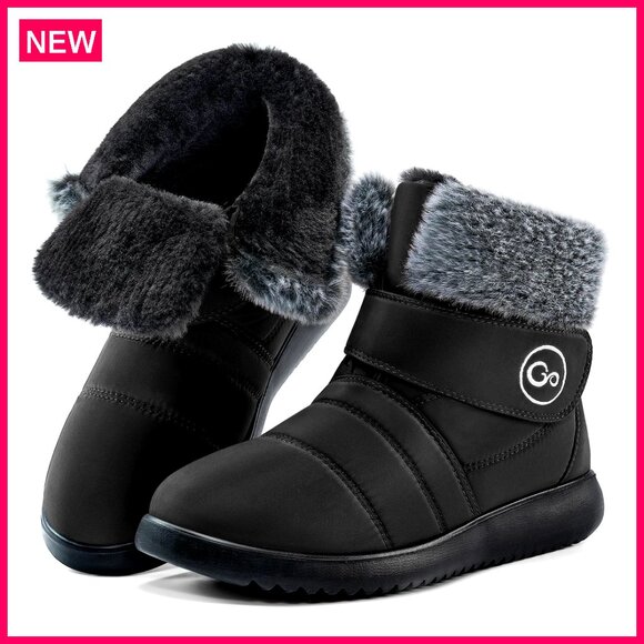 Shoes - Waterproof Snow Boots, Non-Slip, Warm Winter Booties for Women